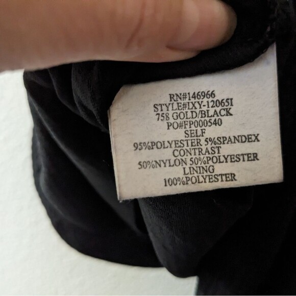 Crystal Doll Black and Gold Sequin Halter Dress, Junior Girls 5 - Picture 15 of 16